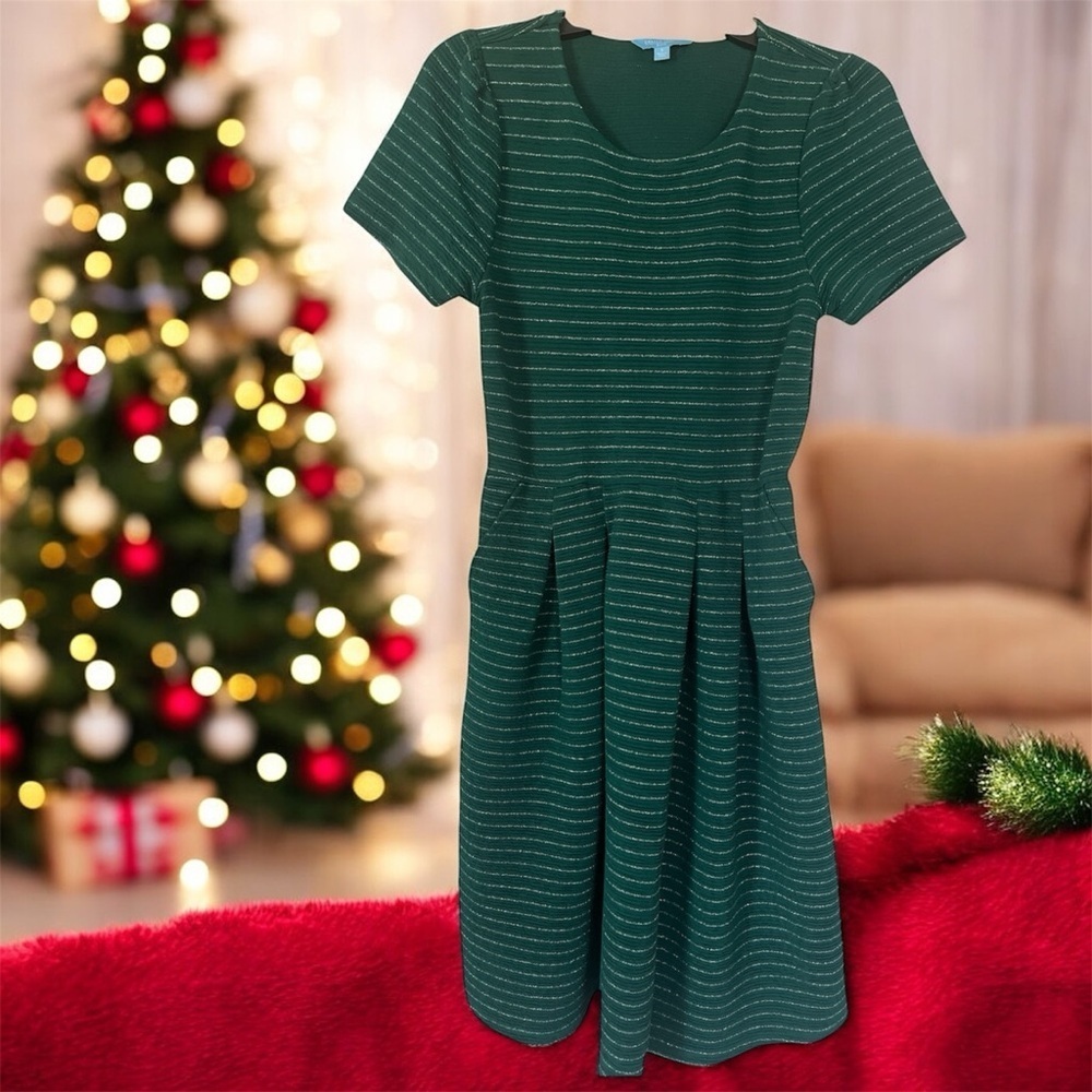 Draper James RSVP Elegant Forest Green Knit Mini Dress, Women’s Sz S - Picture 6 of 13